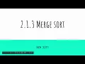 Merge Sort - OCR J277 2 1 3