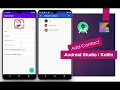Add Contact Android Studio Kotlin