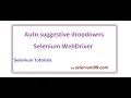 How to select an option from auto suggestive dropdown using Selenium WebDriver