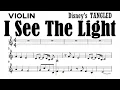 I See The Light Violin Sheet Music Backing Track Play Along Partitura