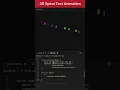 3D Spiral Text Animation HTML CSS