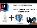 JAVA PostGreSQL CRUD in 2021 PART 2 Creating a table and inserting data