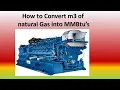 Gas calculations-converting m3 of natural gas into MMBtu s