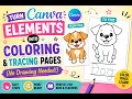 Create Coloring Pages Tracing Word in Canva No Drawing Needed