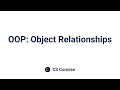 6 OOP Object Relationships Object Oriented Programming