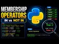 Python Membership Operators Explained with Examples Lecture 33 Talent Kaksha