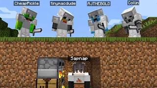Sapnap Tries Minecraft Speedrunner VS 4 Hunters...