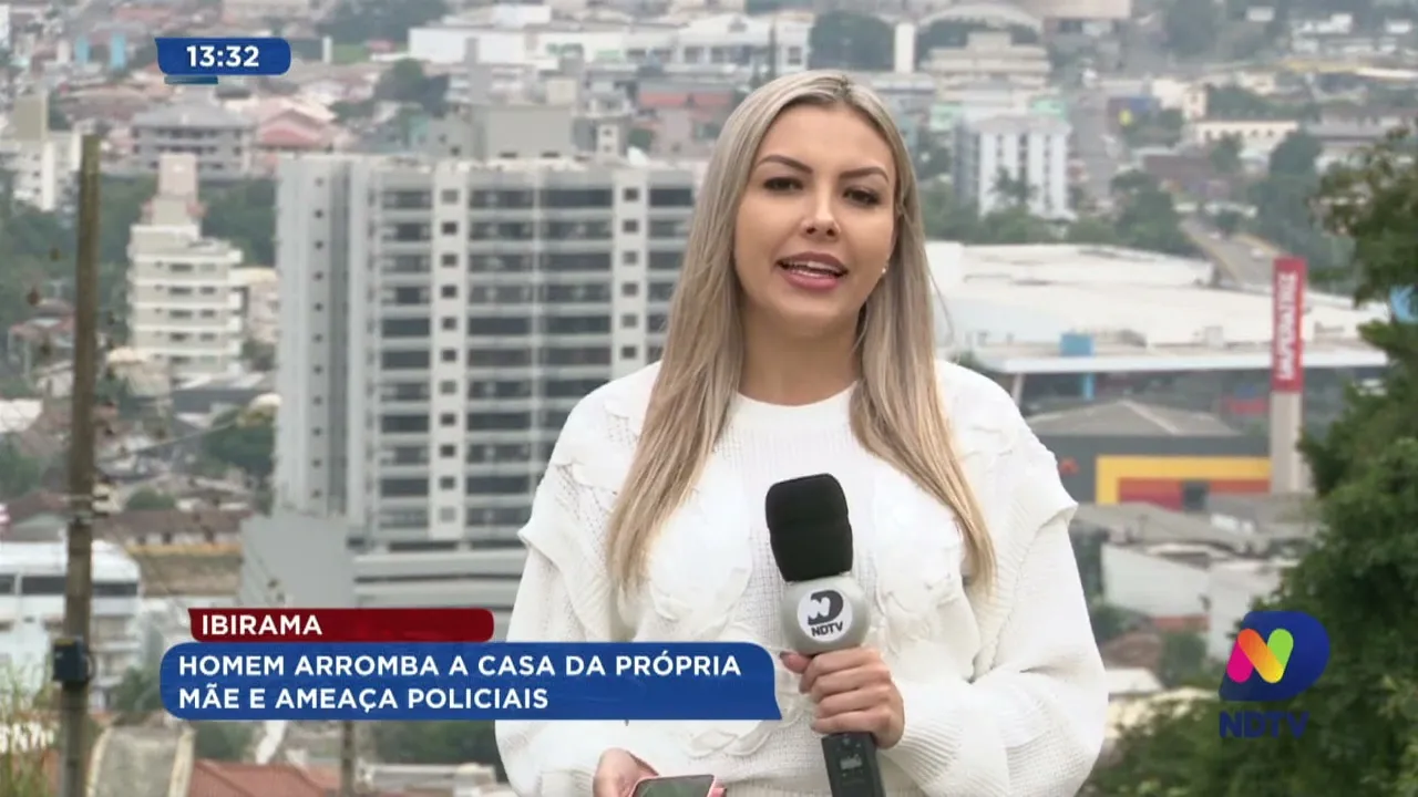 Ibirama: homem arromba a casa da própria mãe e ameaça policiais