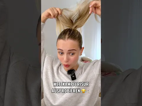 Von 1–10, wie gut ist das ERGEBNIS geworden?😂🩷 #turnen #wettkampf #sleekhair #hairstyle