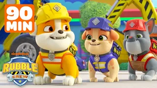 90 Minutes of BRAND-NEW Builds & Rescues! 🐾 | Rubble & Crew