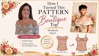 Audrey Hepburn Inspired This Boutique Top Simplicity S1613