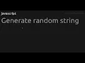 Generate random string