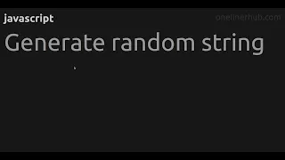 Generate random string
