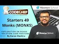 Codechef Starters 49 Solutions Monks Solution In Hindi Explanation Code MONKS Editorial
