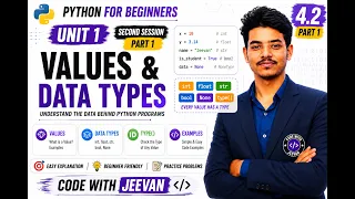 Python Values Data Types Explained Part 1 Python Programming Complete Course 2