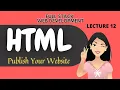 Publish your website HTML Course Full Stack Web Development Course lecture 12