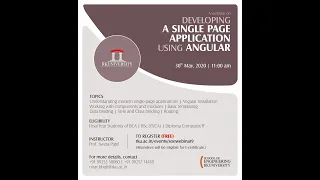 Developing a Single Page Application using Angular Prof Sweta Patel