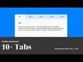 10 JavaScript Tabs
