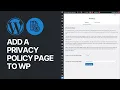 Download Lagu How To Create \u0026 Add a Privacy Policy Page on Your WordPress Website For Free? ⚖️