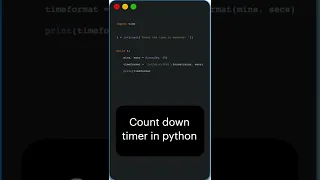 Countdown timer in python