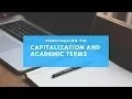 Punctuation Tip Capitalization and Academic Terms