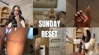 SUNDAY RESET | NEW TATTOO + NAILS  & HAIR MAINTENANCE + GIRL TALK !