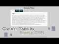 Simple Tabs Using In Only