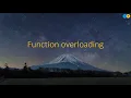 function overloading