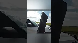 shows stolen beer truck crashing into patrol car in Indiana
