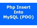 Php How To Insert Data Into MySQL Database Using Php PDO with source code
