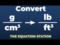 How to convert grams per cubic centimeter to pounds per cubic feet Physics Practice Problem