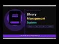 Java Library Management System Project with MySQL Full Demo