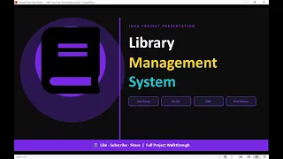 Java Library Management System Project with MySQL Full Demo