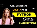 Python Placement Training Python Full Course 2024 Python Functions Types Placementdrive