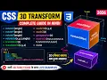 CSS 3D Transform in Hindi rotateX rotateY perspective translate3d matrix3d Explained