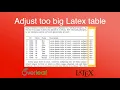 Adjust the size of too big Latex table