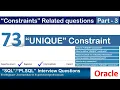 Oracle PL SQL interview question UNIQUE Constraint in oracle Oracle Constraints