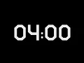 4 Minute Timer Countdown 240 Second Black Screen with Alarm Sound
