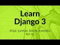 Dajngo 3 Learn Jinja Template Language Basics