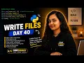 Can t Write Data to a File in Python Day 40 100 Days of Python Interview Question