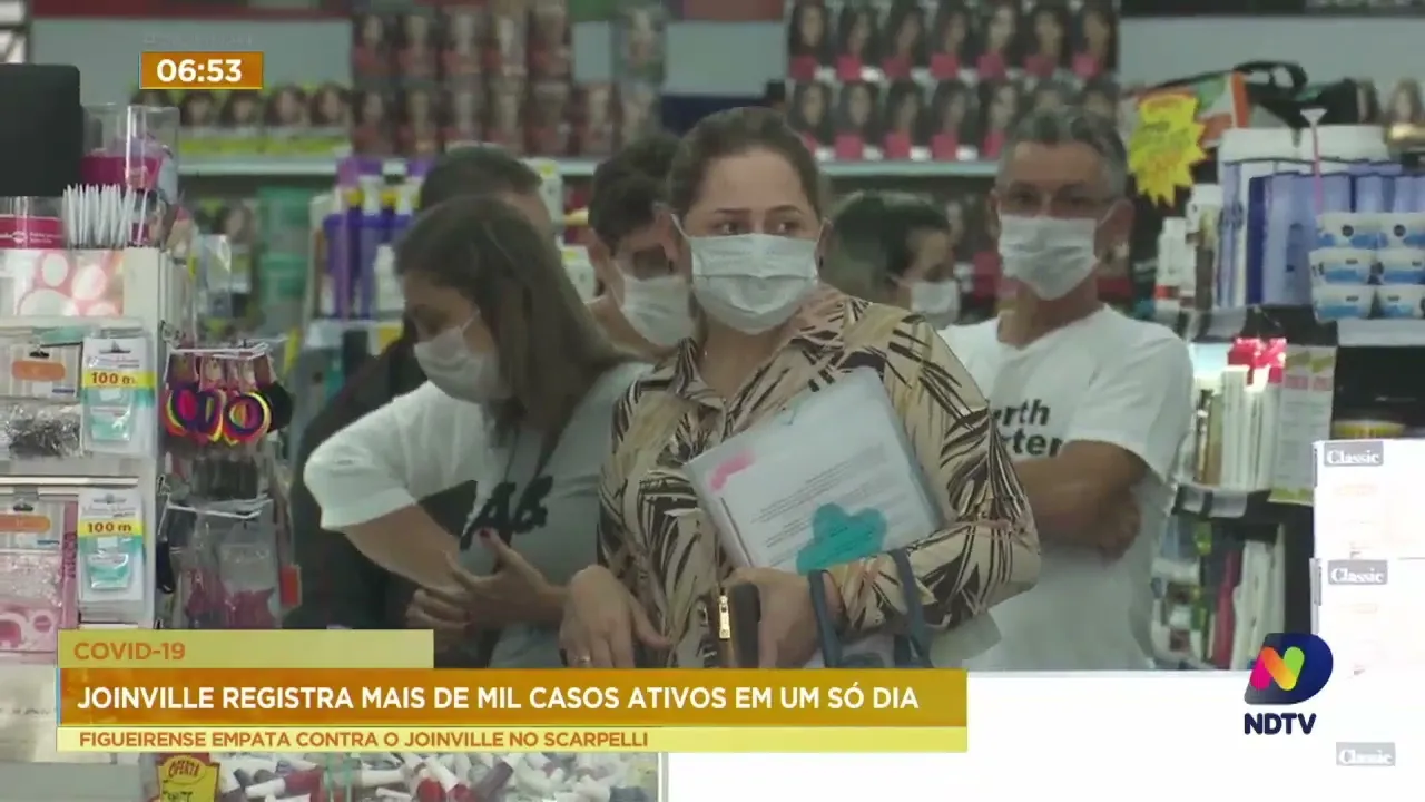 Joinville registra mais de mil casos ativos em um dia