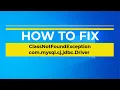 java lang ClassNotFoundException com mysql cj jdbc Driver MySQL JDBC Driver Not Found - Solved