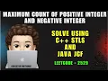 Maximum Count of Positive Integer and Negative Integer Leetcode 2529 codestorywithMIK