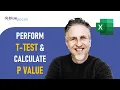 Perform a T-Test in Excel Get P Value from T-Test in Excel