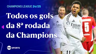 RODRYGO BRILHANDO, CHUVA DE GOLAÇOS E VIRADAS ALUCINANTES! TODOS OS GOLS DA 8ª RODADA DA CHAMPIONS!
