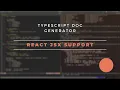 TypeScript doc generator React JSX support