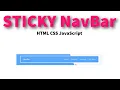 Sticky Navigation Bar Website using HTML CSS Full Tutorial with Source Code