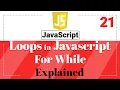 Javascript loops - Explain While Loop in Javascript Javascript in Hindi