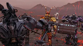 Laser-Blasting Monkey King SMASHES Bull Demon King's Mech Form!当变形金刚遇上西游记！孙悟空激光金箍棒暴揍牛魔王！