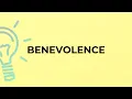 What is the meaning of the word BENEVOLENCE